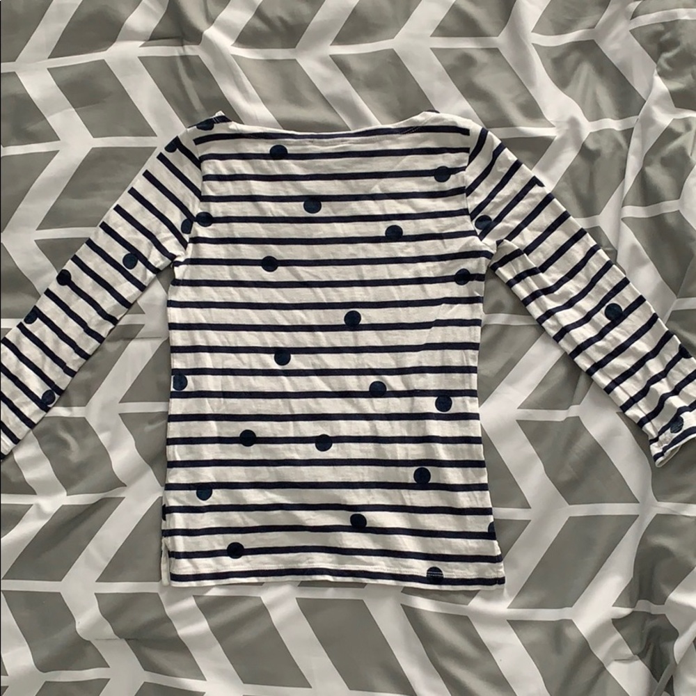 3/$15 J crew stripe and polka dot top - Picture 5 of 7